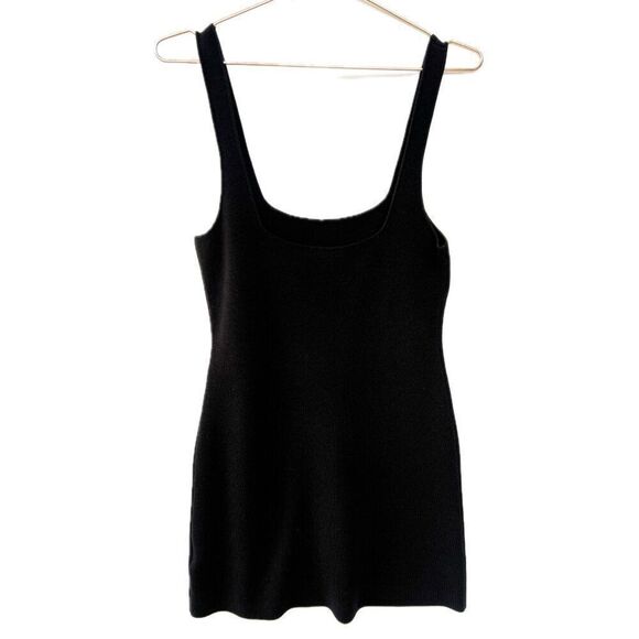 NWT J. Crew Black Square Neck Sleeveless Knit Sweater Dress BR343 Retail $128 - Picture 3 of 10